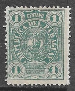 Paraguay 20: 1c Seal of the Treasury, MH, F