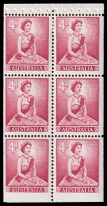 Australia Scott 318a QEII 4d Booklet Pane (1959) Mint LH VF M