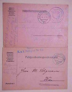 AUSTRIA    FPO 64,FPO 65 ALL 1915  on CARDS