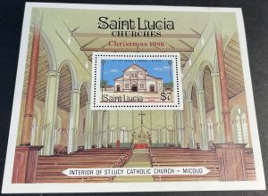 ST. LUCIA # 871-MINT NEVER/HINGED--SOUVENIR SHEET--1986