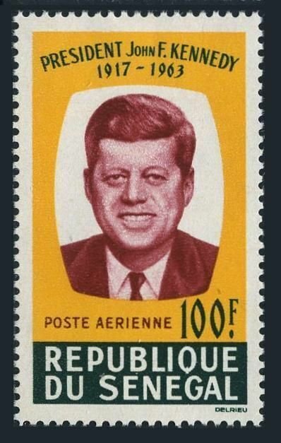 Senegal C40,C40a sheet,MNH.Michel 295,Bl.2. President John F.Kennedy,1964.