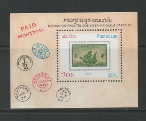 Thematic Stamps Transport - LAOS 1987 CAPEX MS988 mint