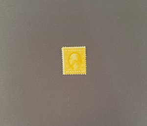 338, Washington, Yellow, Mint, Prev Hinged, CV $105.00