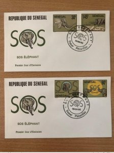 Senegal 1994 FDC Mi. 1310 / 1313 Fauna Fauna SOS Elephant Elephant-