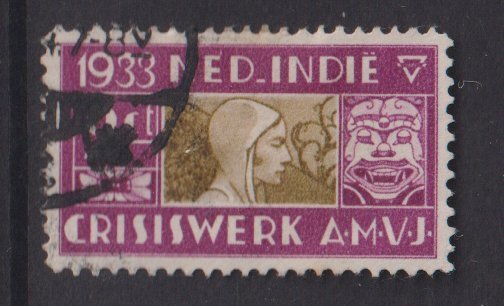 Netherlands Indies #B16  used  1933  relief of the poor  2c