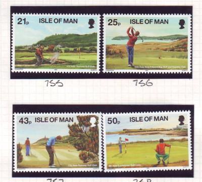 Isle of Man Sc 752-5 1997 Golf stamp set mint NH