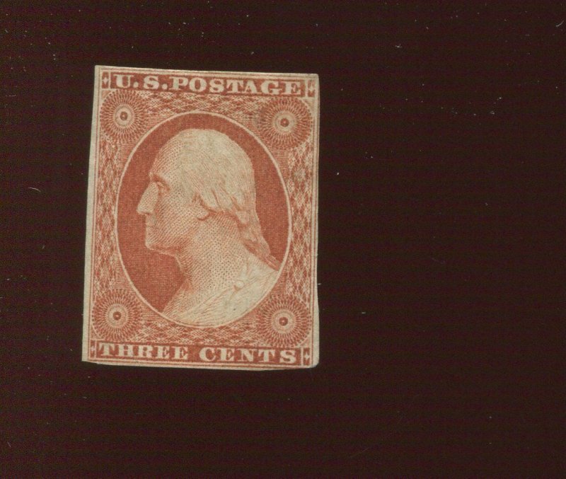 10A Washington Imperf Unused Stamp with PF Cert (Stock 10 A1)
