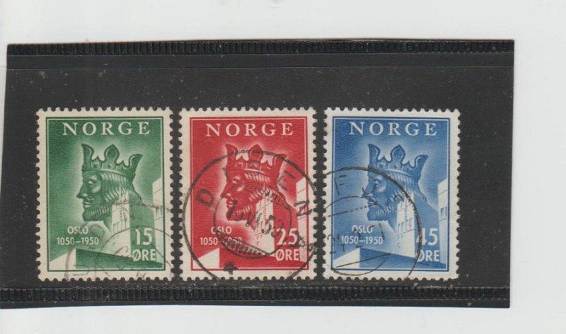 Norway  Scott#  304-6  Used  (1950 King Anniversary of Oslo)