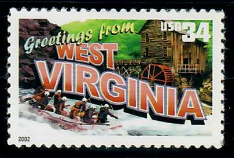 3608 Greetings from West Virginia MNH single