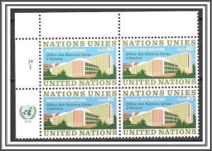 United Nations Geneva #22 Headquarters Inscription Block MNH