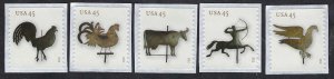 United States #4613-17 45¢ Weather Vanes (2012). Five coil singles. MNH