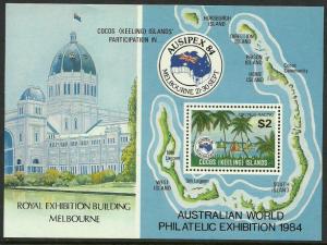 Cocos Keeling Islands Scott 121 MNH** Ausipex 84 sheet