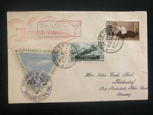 1934 Trieste Italy Airmail First  Experimental Rocket Mail Cover to Germany