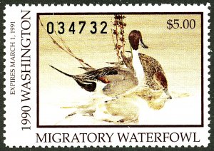 U.S. #WASHINGTON #5 DUCK UNUSED