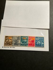 Stamps Netherlands Indies Scott #B32-6 hinged