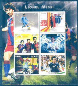 MALI 2016 Football Soccer Lionel Messi I Sheet Imperf. MNH Cinderella