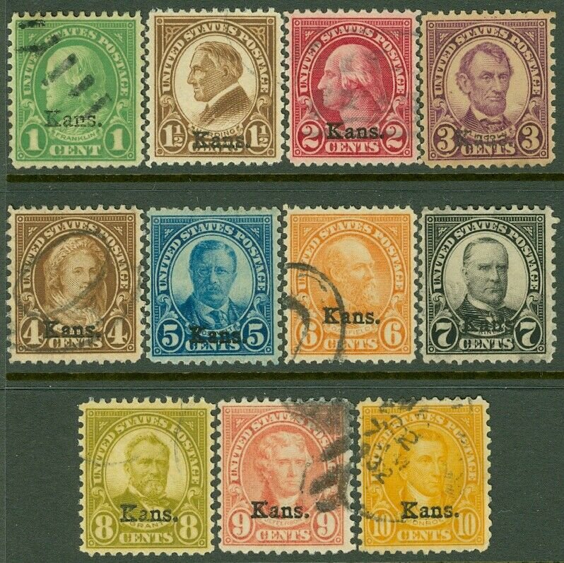 EDW1949SELL : USA 1929 Scott #658-68 VF-XF, Used. Scarce. Sound. Catalog $174.00