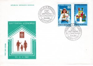 Romania 1982 Sc 3090-91 FDC