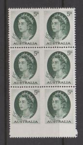 Australia Sc#365b MNH Block of 6