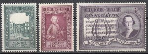 Belgium - 1956 Mozart Sc# B586/B588 - MNH (7442) 