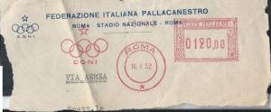 Italy metered mail, corner, Rome 1952