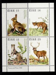 IRELAND QEII SG MS465, 1980 wildlife mini sheet, NH MINT.