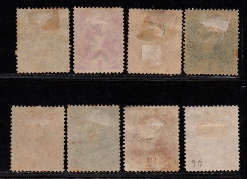 $Guatemala Sc#43-50 used, F-VF, complete set, 43 mint, Cv. $38.50