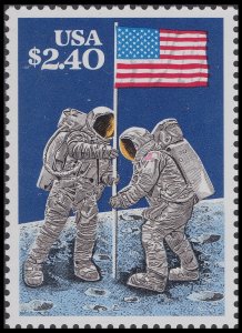 US 2419 Priority Mail Moon Landing $2.40 single MNH 1989