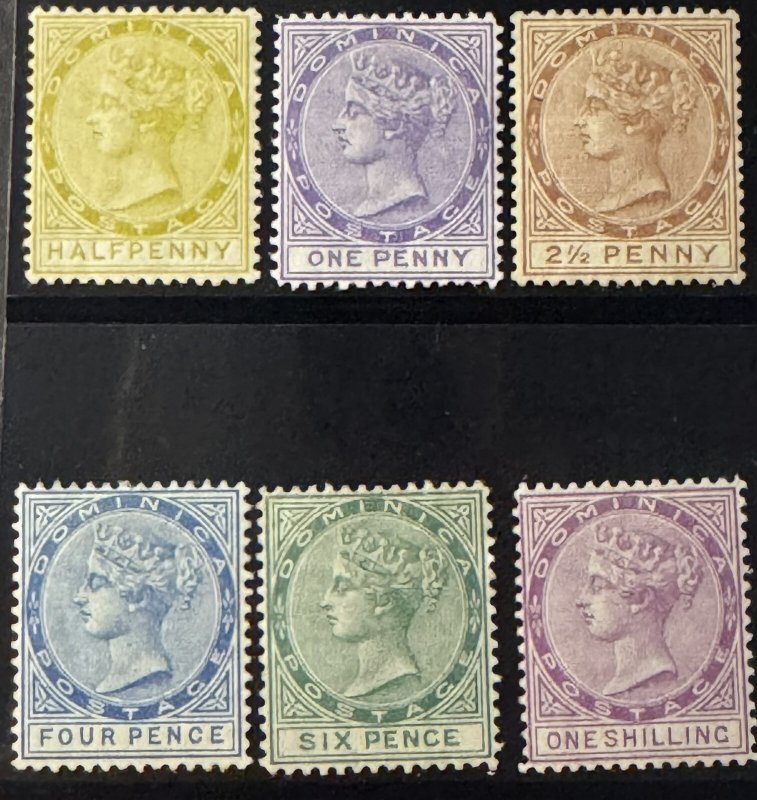 DP Stamps Dominica 1877-1879 SC 4-9 MLH Set
