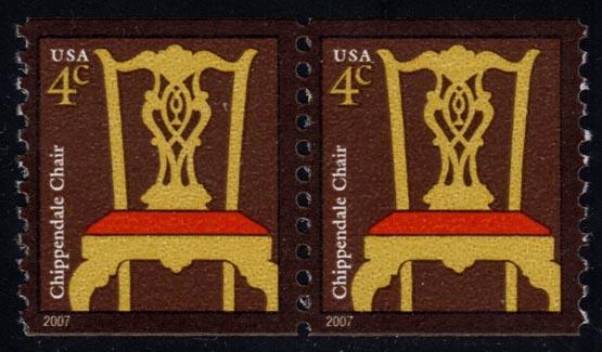 US #3761 Chippendale Chair; MNH pair (0.50)