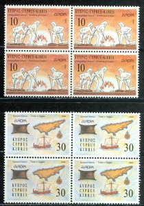 Cyprus Sc# 827-828 MNH block/4 1994 Europa