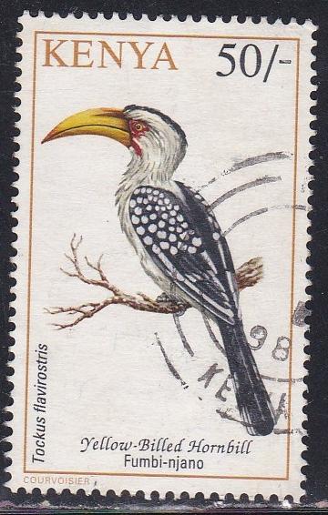 Kenya # 608, Yellow-billed Hornblower, Used, 1/3 Cat.