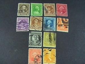 U.S.# 704 - 715-USED---COMPLETE SET---WASHINGTON----1932