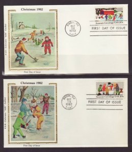 US 2027-2030 Christmas 1982 Colorano S/4 U/A FDC