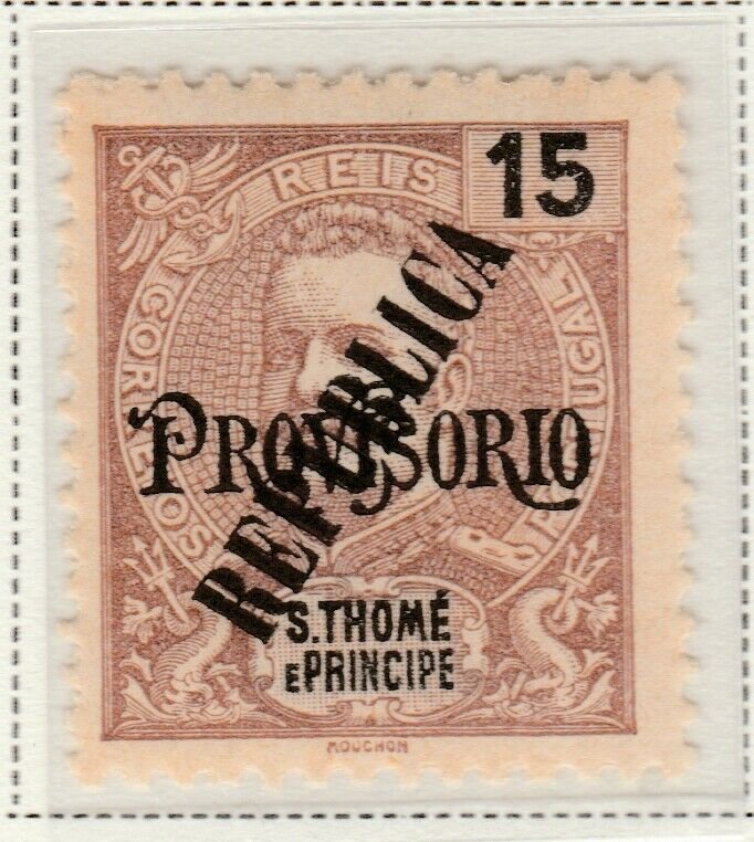 Portugal ST. THOMAS AND PRINCE ISLANDS 1913 15r MH* A5P55F59