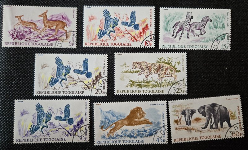 TOGO 1967 Animals Set of 8 #611-16 Used SCV $2