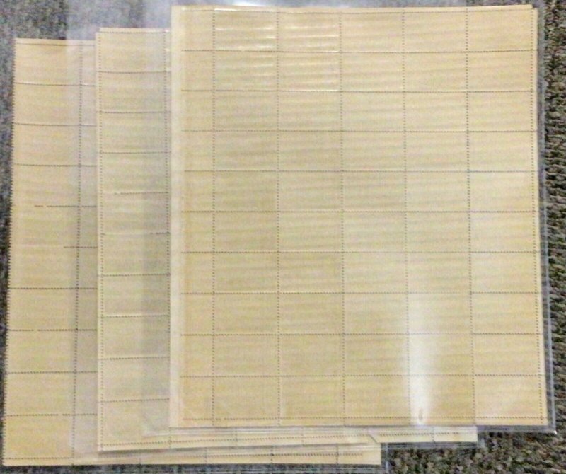 970   Fort Kearny, Nebraska Centennial Lot of 3 sheets  MNH 3 cent sheet of 50
