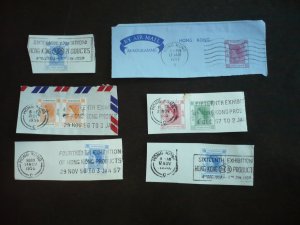 Stamps - Hong Kong - Scott# 187-194 - Used Part Set of 8 - On Pieces
