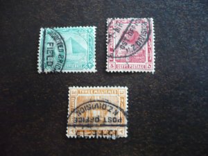 Stamps - Egypt - Scott# 44,52,54-Used Part Set of 3 Stamps - Interesting Cancels