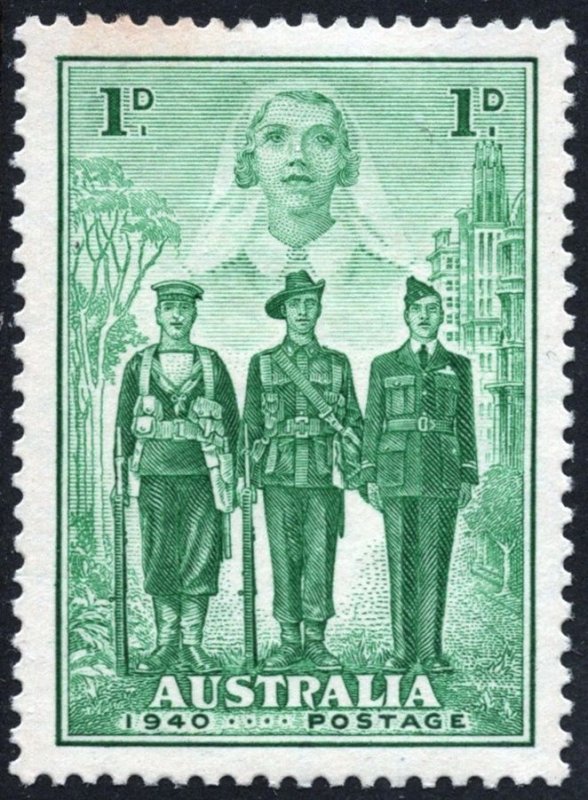 Australia SC#184 1d Nurse, Sailor, Soldier, and Aviator (1940) MLH