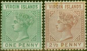 Virgin Islands 1879-80 Set of 2 SG24-25 Fine MM (2) 