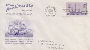 1944 Steamship Savannah  (Scott 923) Grimsland TA FDC