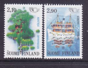 Finland 864-65 MNH 1991 Seurasaari Island & Steamship on Lake Saimaa Set VF