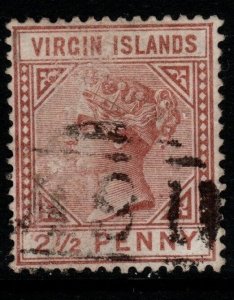 VIRGIN ISLANDS SG25 1879 2½d RED-BROWN USED