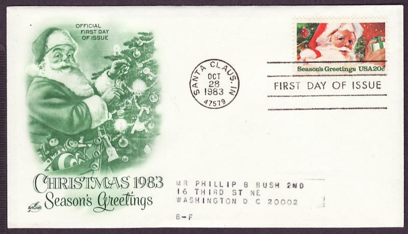 2064 Santa Claus '83 Artcraft FDC