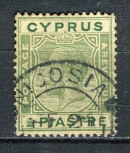 CYPRUS; 1925 early GV issue fine used 1/2Pi. value
