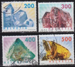 SCHWEIZ SWITZERLAND [2002] MiNr 1808-09,44-45 ( O/used ) [03] Mineralien