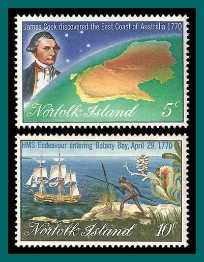 Norfolk Island 1970 Captain Cook, MNH  #141-142,SG118-SG119