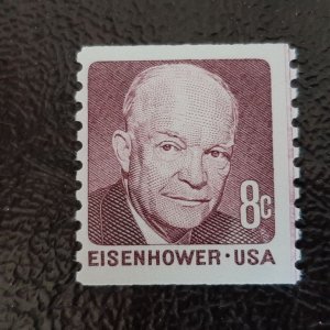 US Scott # 1402; 8c Eisenhower from 1972; mnh, og; Fine centering