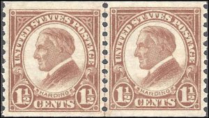 598 Mint,OG,NH... Line Pair... SCV $9.00